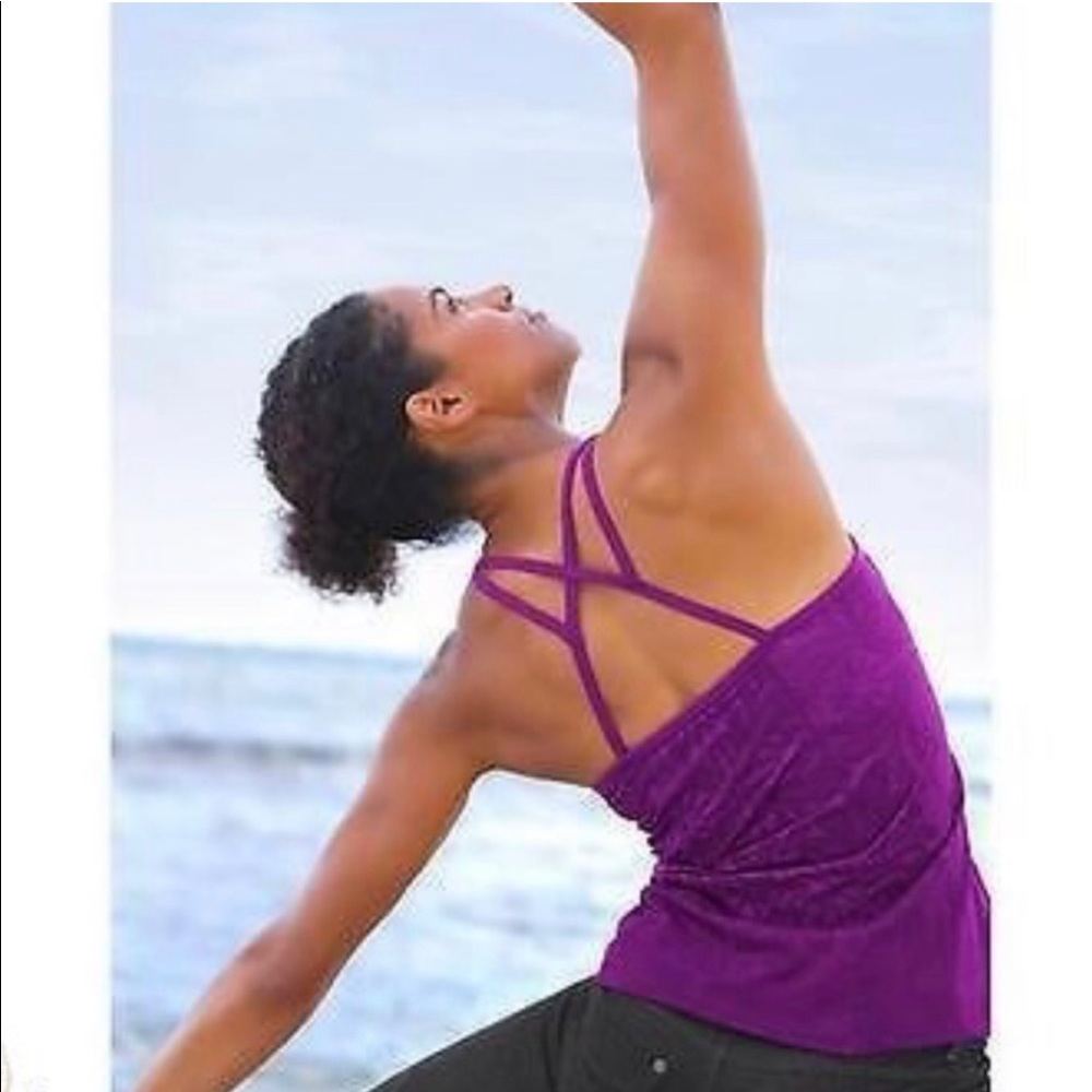 Athleta Harmonious Ombré Top in Purple - Size Large